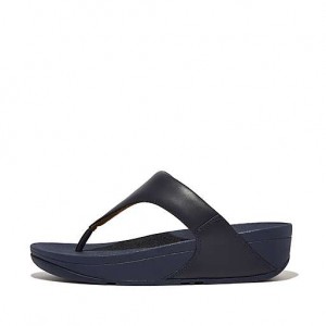 Black FitFlop LULU Leather Toe-Post Women's Sandals | MRDBUE913