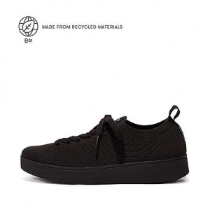 Black FitFlop RALLY e01 Multi-Knit Women's Sneakers | NYVOTM375