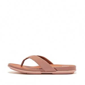 Brown FitFlop GRACIE Leather Women's Flip Flops | RQPAFI179