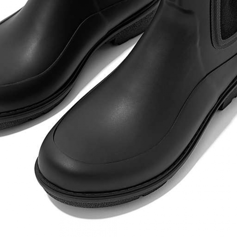 Black FitFlop WONDERWELLY Chelsea Women's Rain Boots | RBMUQO802