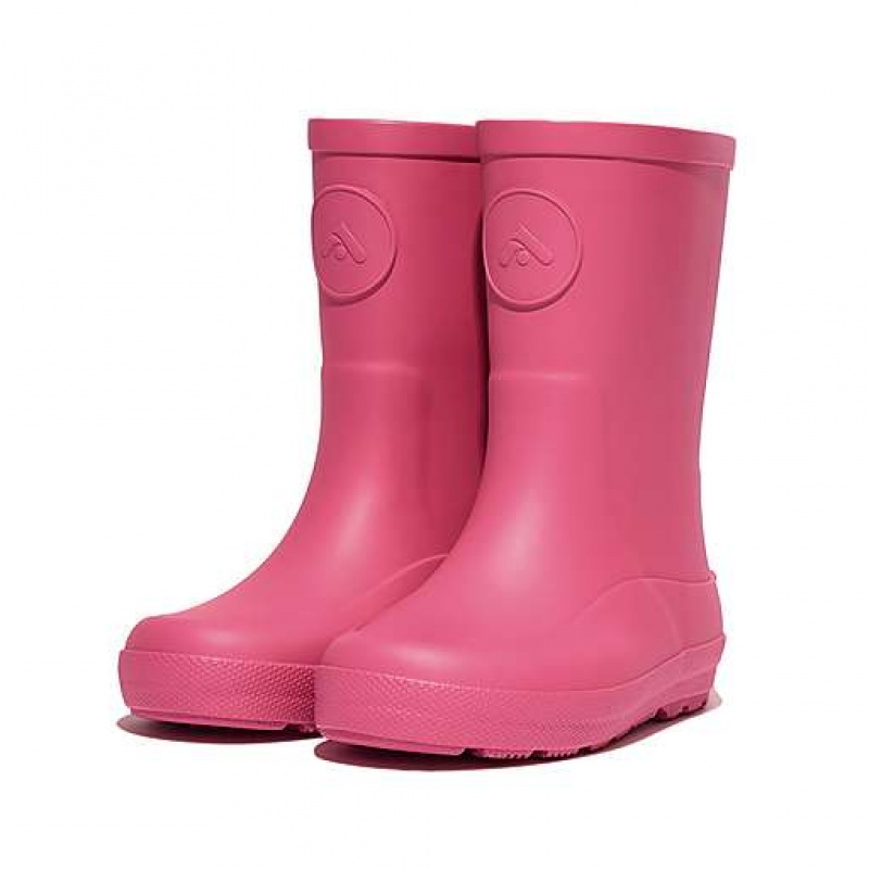 Black FitFlop WONDERWELLY Ergonomic Kids' Rain Boots | LIKZTU517