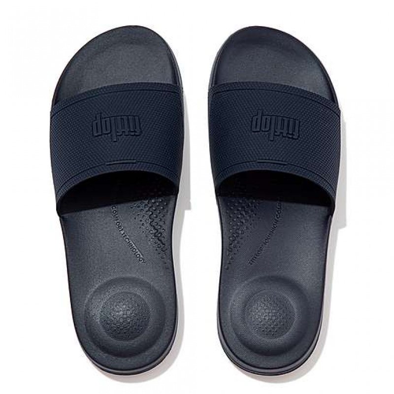 Grey FitFlop IQUSHION Pool Men's Slides | CRAPGF713