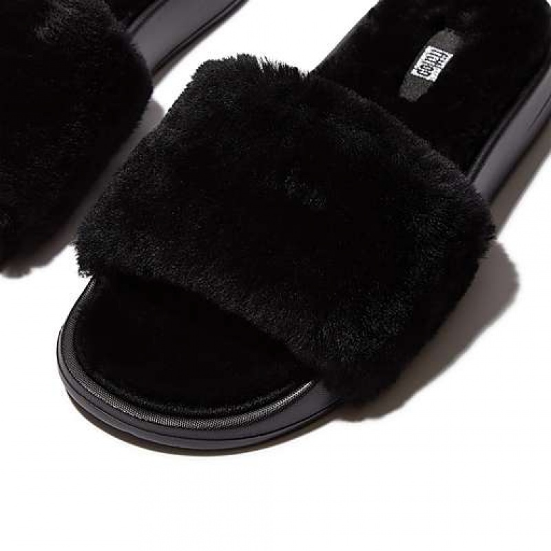 Lavender FitFlop IQUSHION Shearling Women's Slippers | JMUEBT601