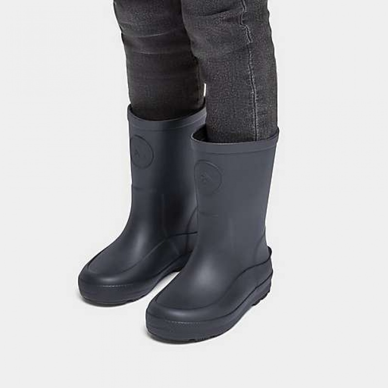 Navy FitFlop WONDERWELLY Ergonomic Kids' Rain Boots | SLMAGE876