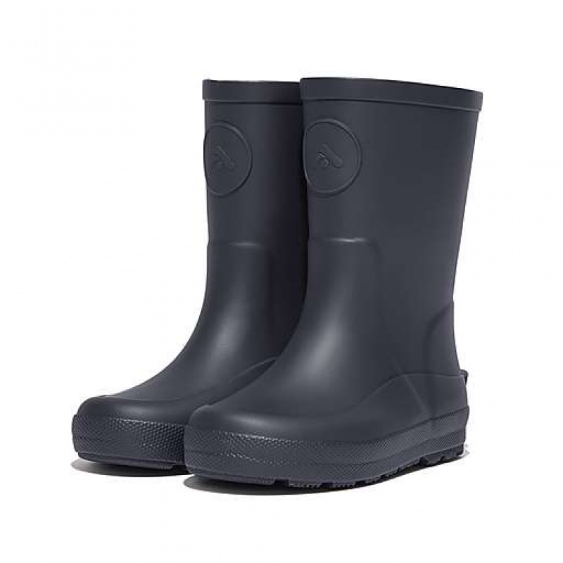 Navy FitFlop WONDERWELLY Ergonomic Kids' Rain Boots | SLMAGE876