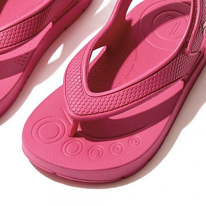 Pink FitFlop IQUSHION Ergonomic Back-Strap Kids' Flip Flops | ASQCZG423