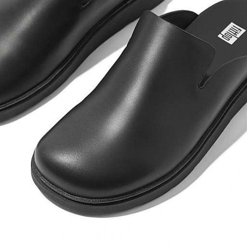 White FitFlop GEN-FF Leather Men's Mules | HPDIVT418