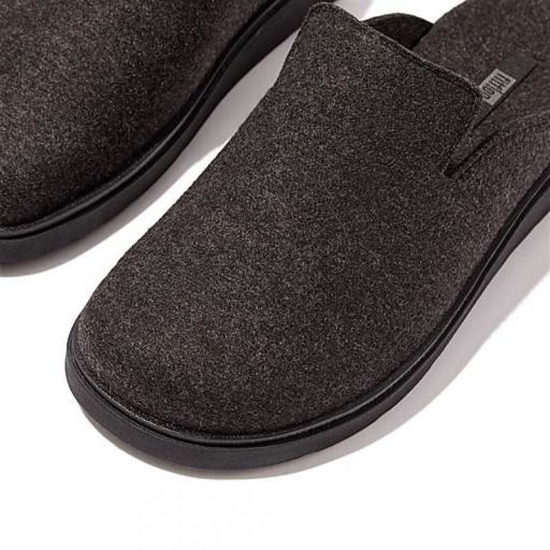 White FitFlop GEN-FF e01 Felt Men's Mules | DOUGIC504