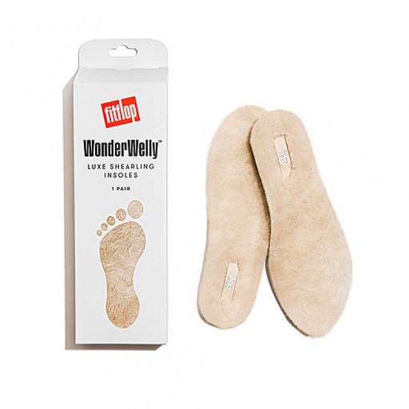 White FitFlop WONDERWELLY Luxe Shearling Insoles - 1 Pair Women's Boots | CWEJLT581