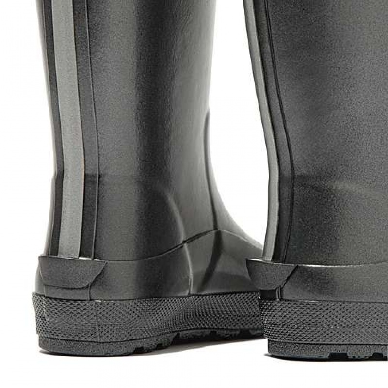 White / Black FitFlop WONDERWELLY Pearlized Ergonomic Waterproof Kids' Wellington Boots | VZXLBM824